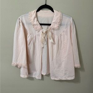 Vintage pink shadow line pajama top